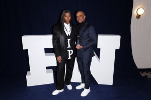 NEW YORK, NEW YORK - DECEMBER 04: Law Roach and Sean Damian Tucker attend the Footwear News Achievement Awards (FNAAs) 2024 at Cipriani South Street on December 04, 2024 in New York City. (Photo by Craig Barritt/Footwear News via Getty Images)