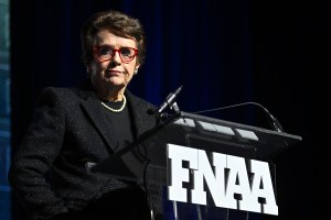 NEW YORK, NEW YORK - DECEMBER 04: Billie Jean King attends the Footwear News Achievement Awards (FNAAs) 2024 at Cipriani South Street on December 04, 2024 in New York City. (Photo by Roy Rochlin/Footwear News via Getty Images)