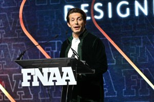 NEW YORK, NEW YORK - DECEMBER 04: Edgardo Osorio speaks onstage during the Footwear News Achievement Awards (FNAAs) 2024 at Cipriani South Street on December 04, 2024 in New York City. (Photo by Roy Rochlin/Footwear News via Getty Images)