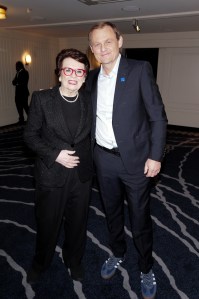 NEW YORK, NEW YORK - DECEMBER 04: Billie Jean King and Bjorn Gulden attend the Footwear News Achievement Awards (FNAAs) 2024 at Cipriani South Street on December 04, 2024 in New York City. (Photo by Craig Barritt/Footwear News via Getty Images)