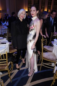 NEW YORK, NEW YORK - DECEMBER 04: Linda Fargo and Zani Gugelmann attend the Footwear News Achievement Awards (FNAAs) 2024 at Cipriani South Street on December 04, 2024 in New York City. (Photo by Craig Barritt/Footwear News via Getty Images)