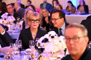 NEW YORK, NEW YORK - DECEMBER 04: Susan Itzkowitz and Marc Fisher attends the Footwear News Achievement Awards (FNAAs) 2024 at Cipriani South Street on December 04, 2024 in New York City. (Photo by Roy Rochlin/Footwear News via Getty Images)