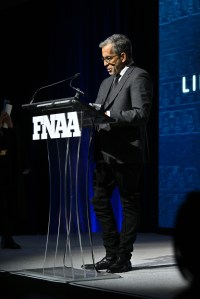 NEW YORK, NEW YORK - DECEMBER 04: Kenneth Cole speaks onstage during the Footwear News Achievement Awards (FNAAs) 2024 at Cipriani South Street on December 04, 2024 in New York City. (Photo by Roy Rochlin/Footwear News via Getty Images)