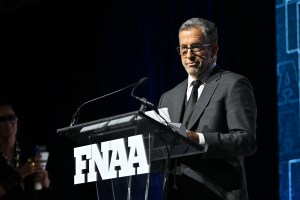 NEW YORK, NEW YORK - DECEMBER 04: Kenneth Cole speaks onstage during the Footwear News Achievement Awards (FNAAs) 2024 at Cipriani South Street on December 04, 2024 in New York City. (Photo by Roy Rochlin/Footwear News via Getty Images)