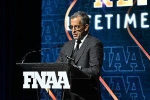 NEW YORK, NEW YORK - DECEMBER 04: Kenneth Cole speaks onstage during the Footwear News Achievement Awards (FNAAs) 2024 at Cipriani South Street on December 04, 2024 in New York City. (Photo by Roy Rochlin/Footwear News via Getty Images)