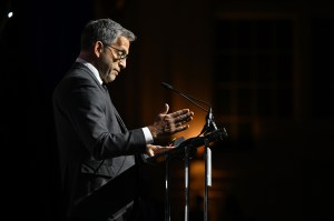 NEW YORK, NEW YORK - DECEMBER 04: Kenneth Cole speaks onstage during the Footwear News Achievement Awards (FNAAs) 2024 at Cipriani South Street on December 04, 2024 in New York City. (Photo by Roy Rochlin/Footwear News via Getty Images)