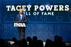 NEW YORK, NEW YORK - DECEMBER 04: Jamie Nordstrom speaks onstage during the Footwear News Achievement Awards (FNAAs) 2024 at Cipriani South Street on December 04, 2024 in New York City. (Photo by Roy Rochlin/Footwear News via Getty Images)