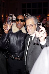 NEW YORK, NEW YORK - DECEMBER 04: A$AP Rocky and Kenneth Cole attend the Footwear News Achievement Awards (FNAAs) 2024 at Cipriani South Street on December 04, 2024 in New York City. (Photo by Craig Barritt/Footwear News via Getty Images)