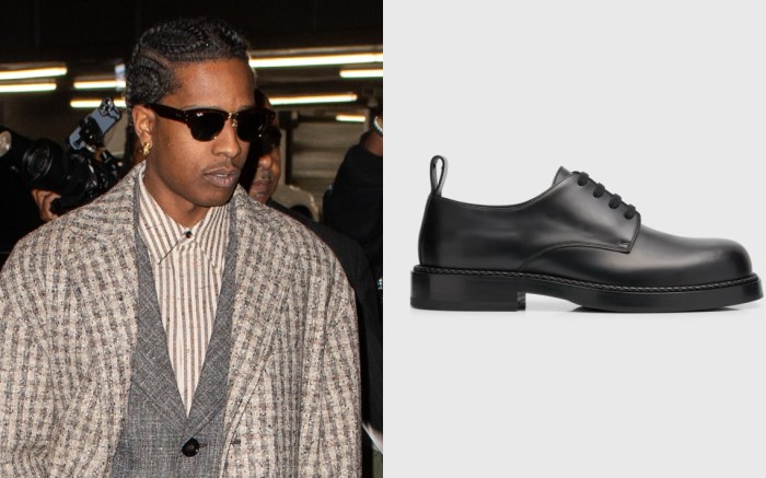 ASAP Rocky, leather, derby shoes, Bottega Veneta, suit, New York