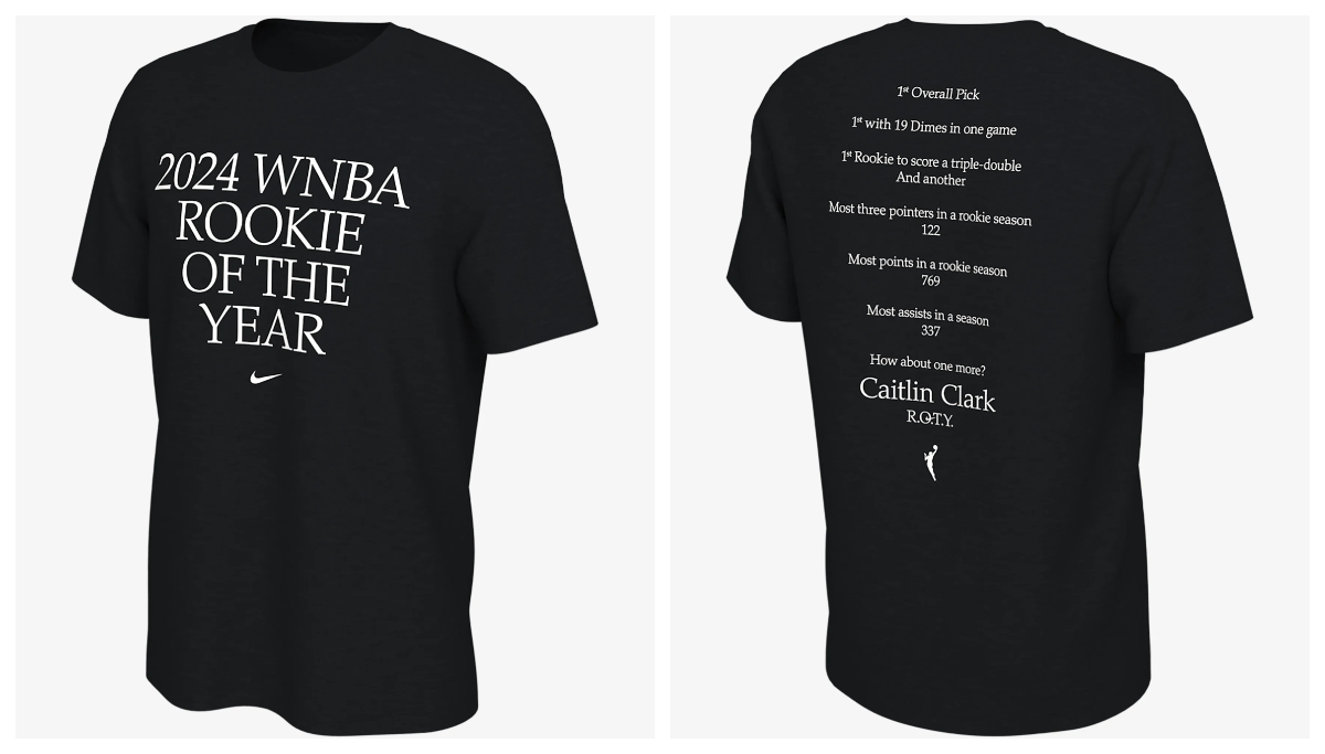 Nike, Caitlin Clark, WNBA Rookie of the Year, T-shirt
