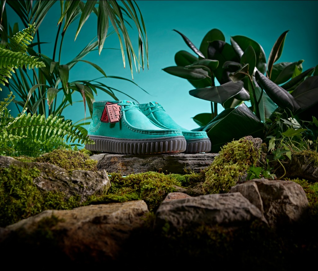 Venusaur-inspired shoe in the 2024 Clarks x Pokémon collection.