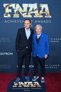 NEW YORK, NEW YORK - DECEMBER 04: Bjorn Gulden and Robert Kraft attend Footwear News Achievement Awards (FNAAs) 2024 at Cipriani South Street on December 04, 2024 in New York City.  (Photo by Roy Rochlin/Footwear News via Getty Images)