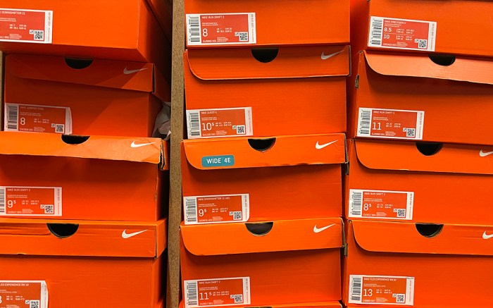 Nike, shoe box, shoe boxes, retail, sneakers