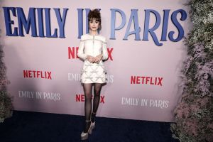 NEW YORK, NEW YORK - DECEMBER 15: Lily Collins attends the Emily In Paris French Consulate Red Carpet at French Consulate on December 15, 2022 in New York City. (Photo by Jamie McCarthy/Getty Images for Netflix)