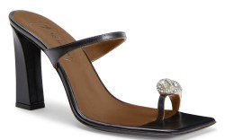 A toe-ring sandal by Giuseppe Zanotti, who is marking the 30th anniversary of his brand this year.