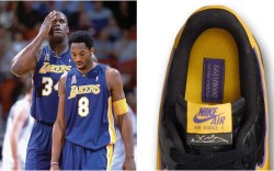 Shaquille O'Neal and Kobe Bryant, a detail of the upcoming Nike Air Force 1 sneaker