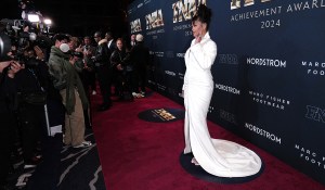 NEW YORK, NEW YORK - DECEMBER 04: Rihanna attends Footwear News Achievement Awards (FNAAs) 2024 at Cipriani South Street on December 04, 2024 in New York City.  (Photo by Craig Barritt/Footwear News via Getty Images)