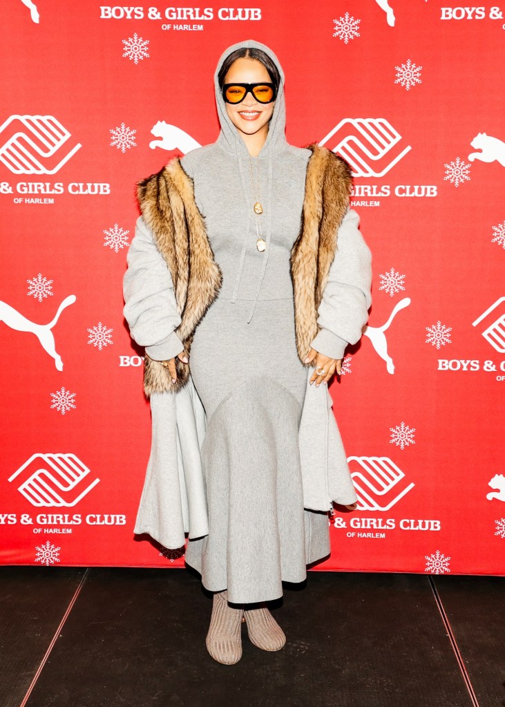 Rihanna at the Boys & Girls Club of Harlem on Dec. 5, 2024.